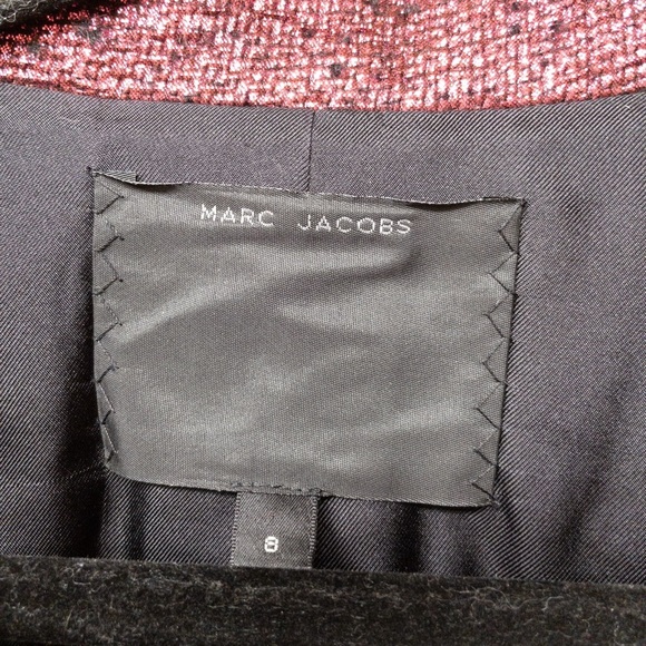 MARC JACOBS Metallic Pink Boucle Silk Wool Jacket - Picture 6 of 10